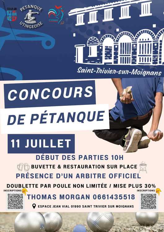 Concours en Doublette le 11 juillet 2026 - Lieu à définir (01) - 00000