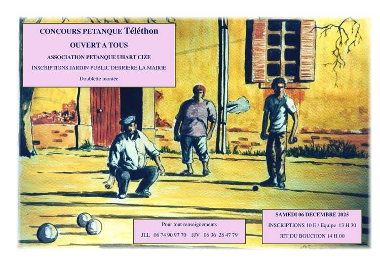 Concours en Doublette le 6 décembre 2025 - Uhart-Cize - 64220