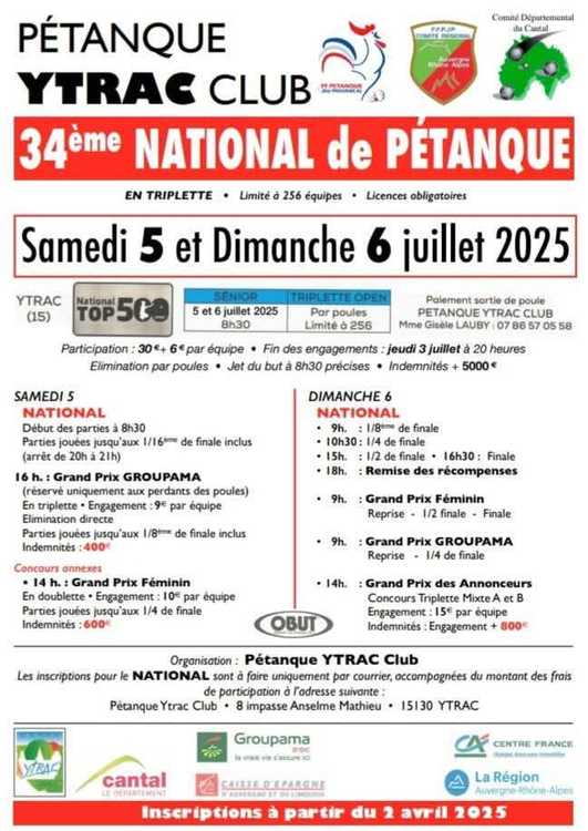 Concours de pétanque Officiel - Ytrac