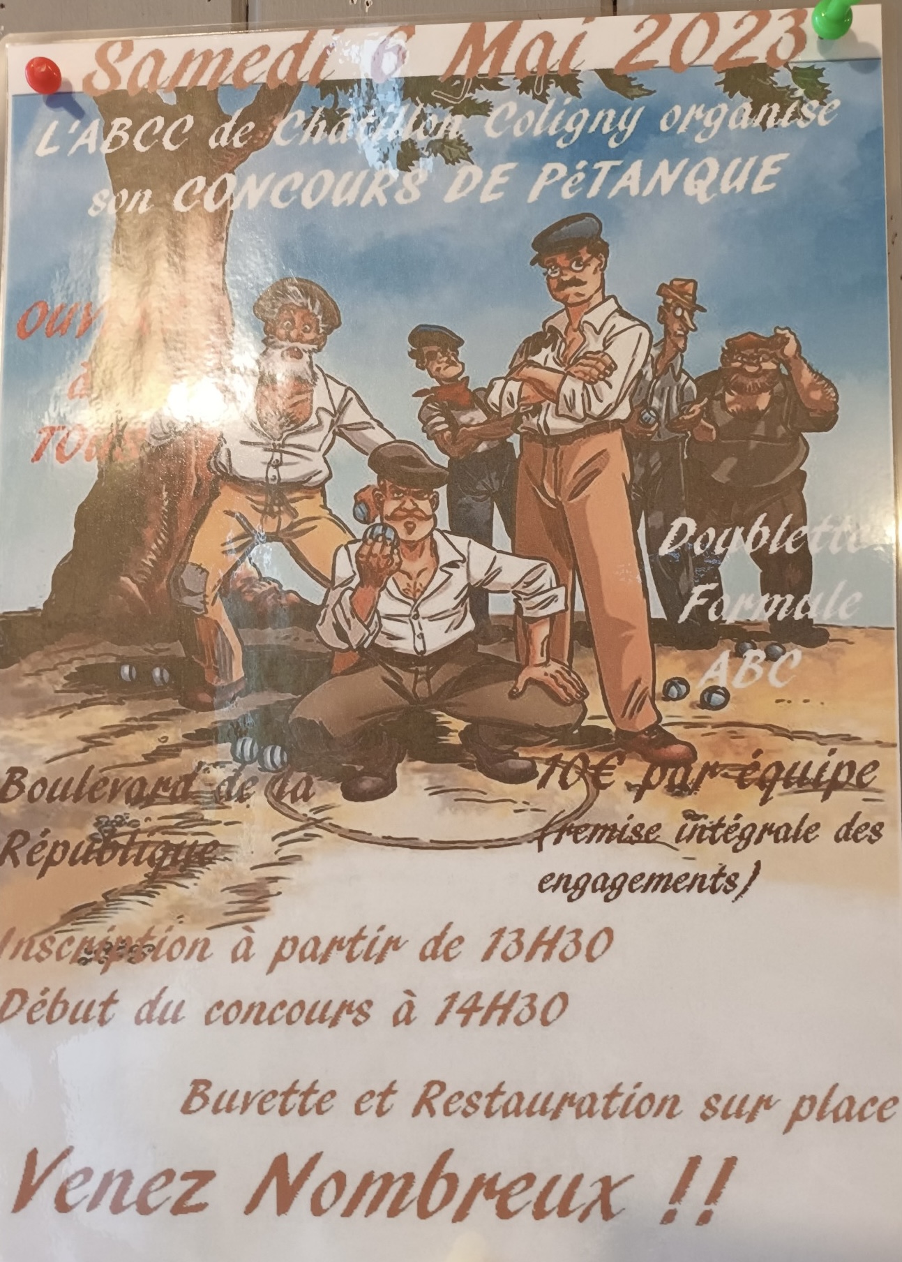 CONCOURS OUVERT A TOUTES ET TOUS - Evènement du club de pétanque ABCC