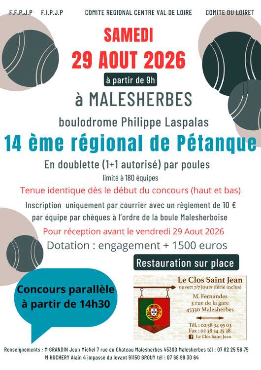 Photo du club de pétanque La boule Malesherboises - 832