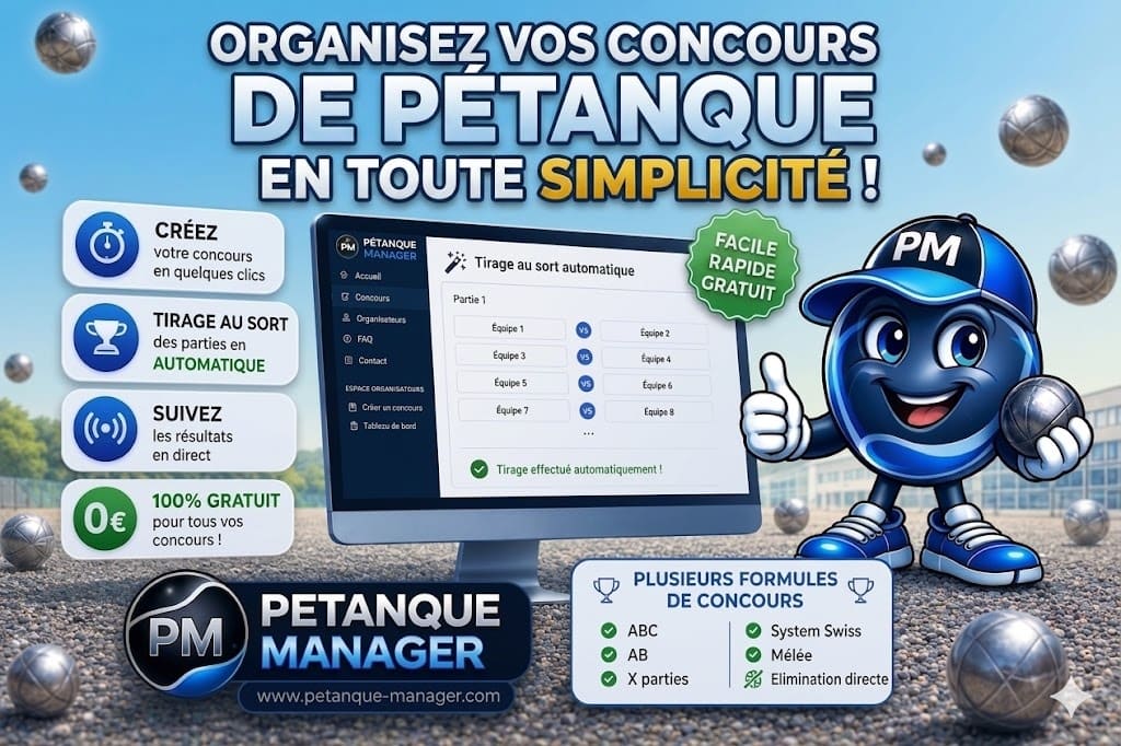 Pétanque Manager - Organiser vos concours de pétanque facilement