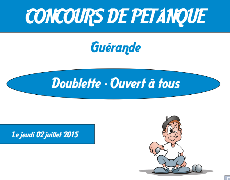 affiche de concours de pétanque Péron - 01630